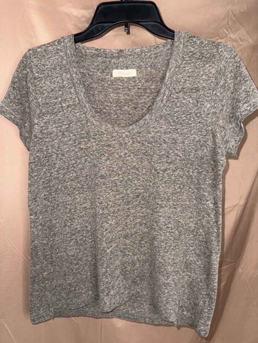 Madewell Heather Gray Scoop Neck Short Sleeve Tee